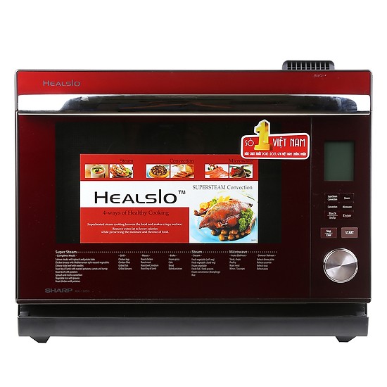 Lò Vi Sóng Hơi Nước Sharp AX-1600VN(R) – 31L (Đỏ Đen) – Hàng chính hãng