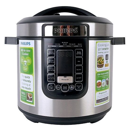 Nồi Áp Suất Điện Tử Philips HD2137 (6L) – Hàng Chính Hãng